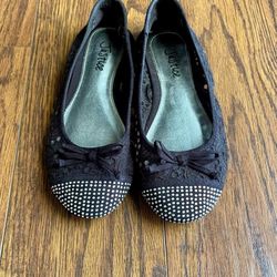 Justice girls flat shoes size 1 