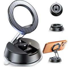 Car Phone Holder for MagSafe [78+LBS Ultra Grip | 2400gf Magnetic Power] 360° Foldable Car Mount Cell Phone Holders for Your Car for iPhone 17-12 All 