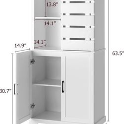 White furniture coffee station dresser new