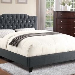 New Gray Queen Bed 