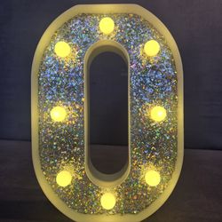 Light Up Letter 0 or Number 0 - 9"