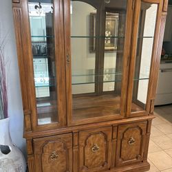 solid Oak china cabinet