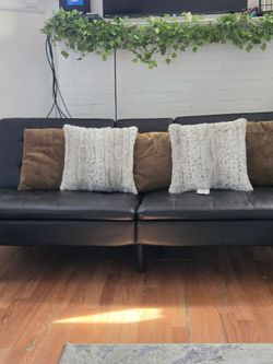 Leather futon couch bed not free
