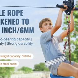 80ft Zip Line Kit 500lb Max