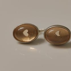 Guess Vintage Morganite Heart Earrings 