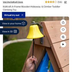 KidKraft A-Frame Wooden Hideaway & Climber Toddler Climbing Toy