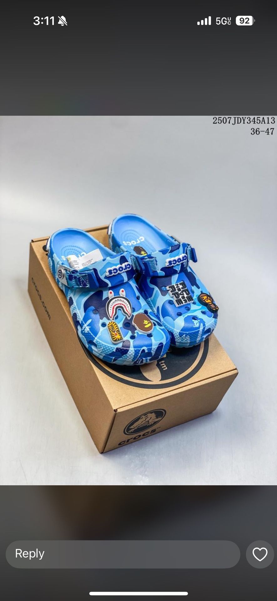 Crocs X Bape