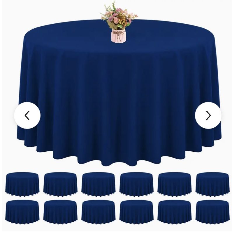 Navy Blue 120 Inch Round Table Cloths