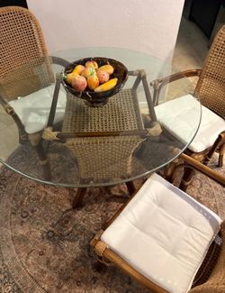 5 piece rattan dining set