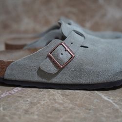 Birkenstock Men's Boston Clogs in Taupe 9-9.5US / 42EU