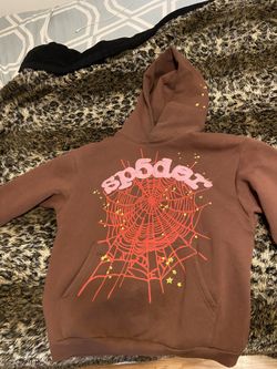 Sp5der Worldwide x Young Thug Brown Hoodie Size Small