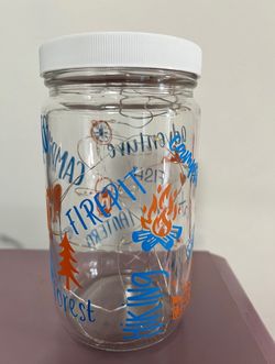 Camping jar w/ fairy lights