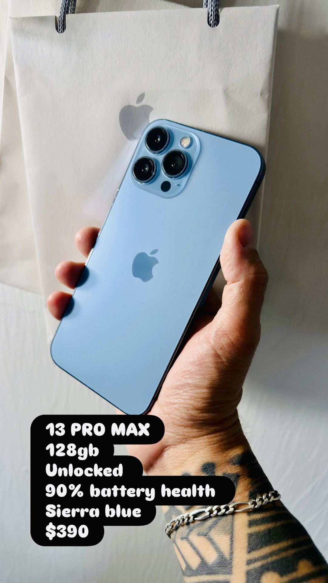 iPhone 13 Pro Max. 128gb. Unlocked $390