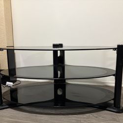 3 Tier Smoked Glass TV Stand