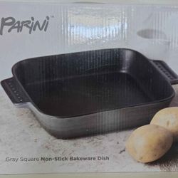 PARINI Gray Square 9” Non Stick Bakeware Dish with Handles