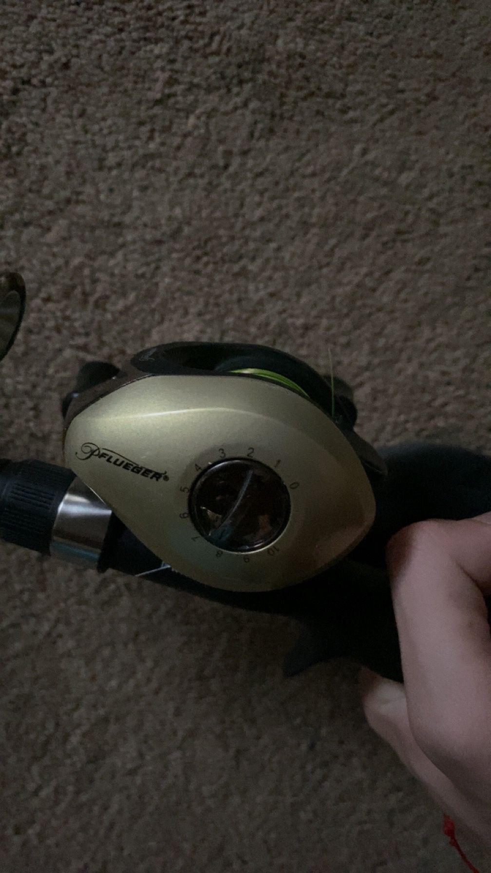 ProFISHiency USA Flag Travel + Pflueger Trion TRI62LP 6.2:1 Right Hand Baitcasting Reel