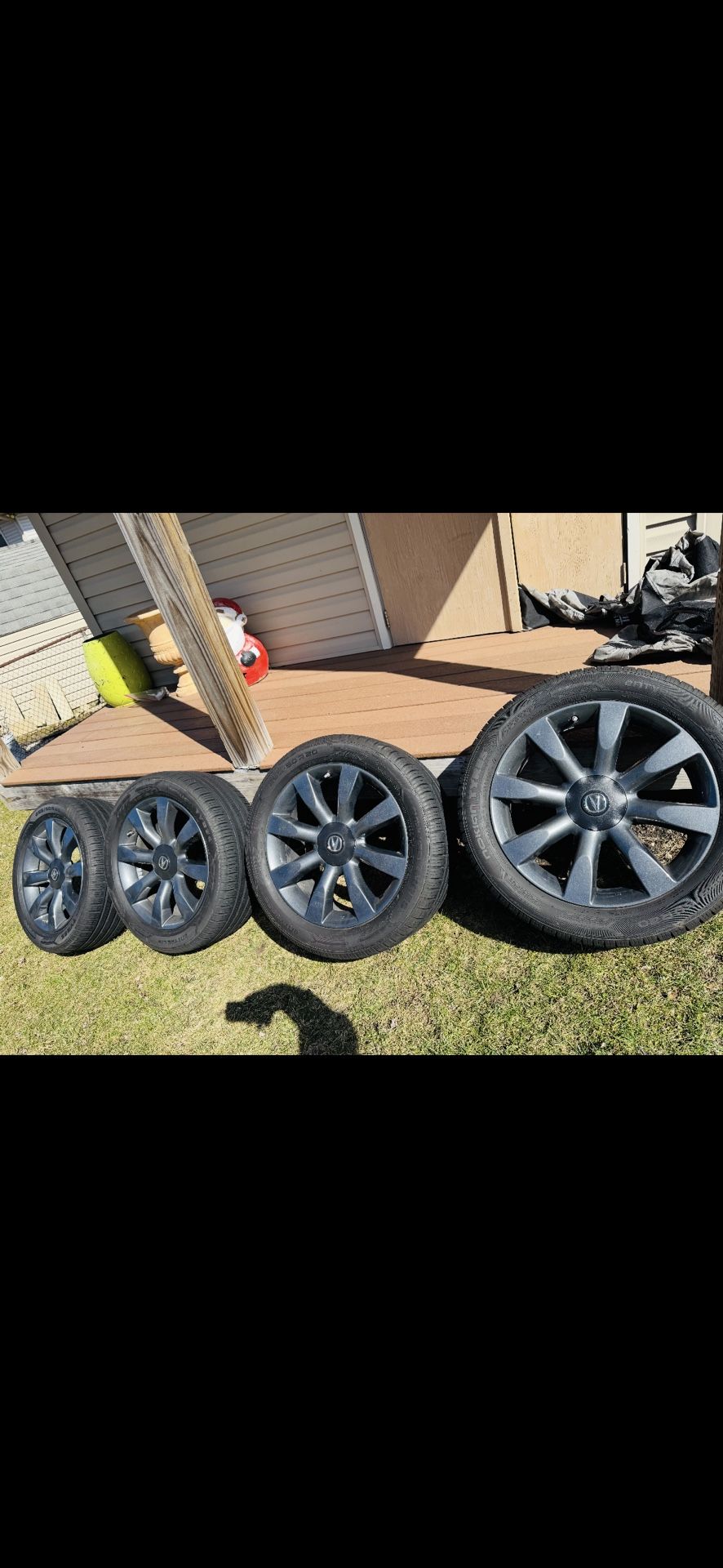 4 tires And 4 rims , 4 Sensors TPMS , 20 Nuts ( Fits Acura , Honda And Infinity )