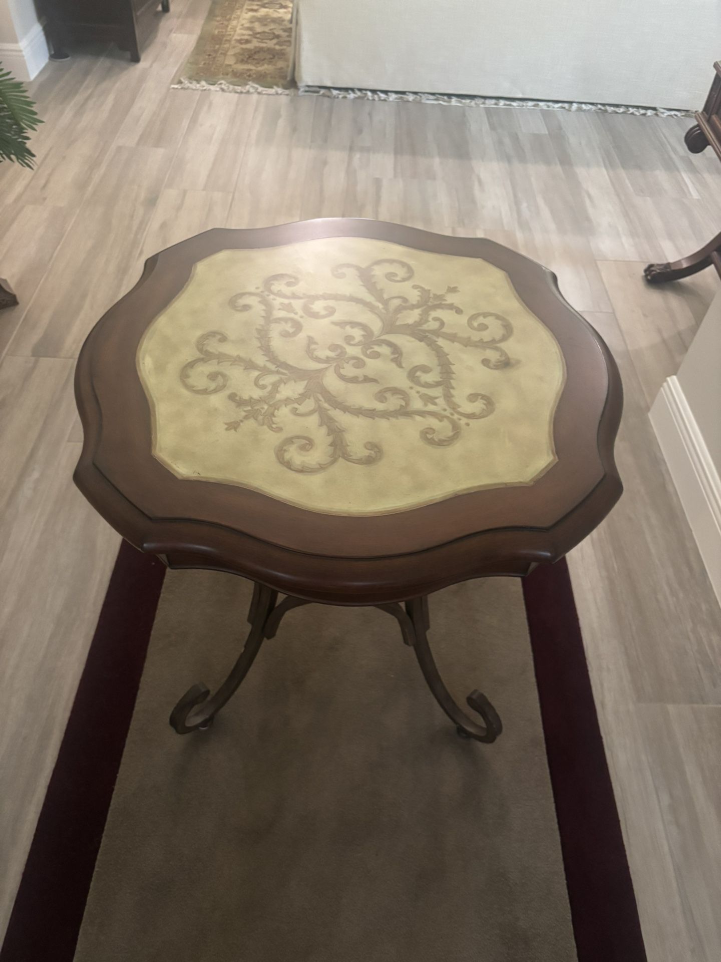 Wood & Metal End Table