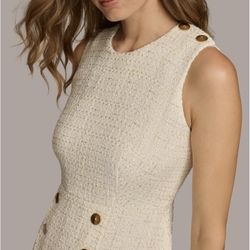 Donna Karan Midi Tweed Dress Size 6