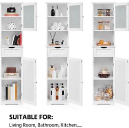 Tall Bathroom Storage Cabinet 67″,