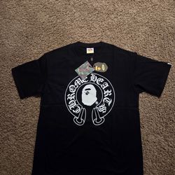 Black Chrome Hearts Bape  Graphic t-shirt feel free to message me will negotiate!!!!
