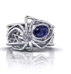 Silver spider ring