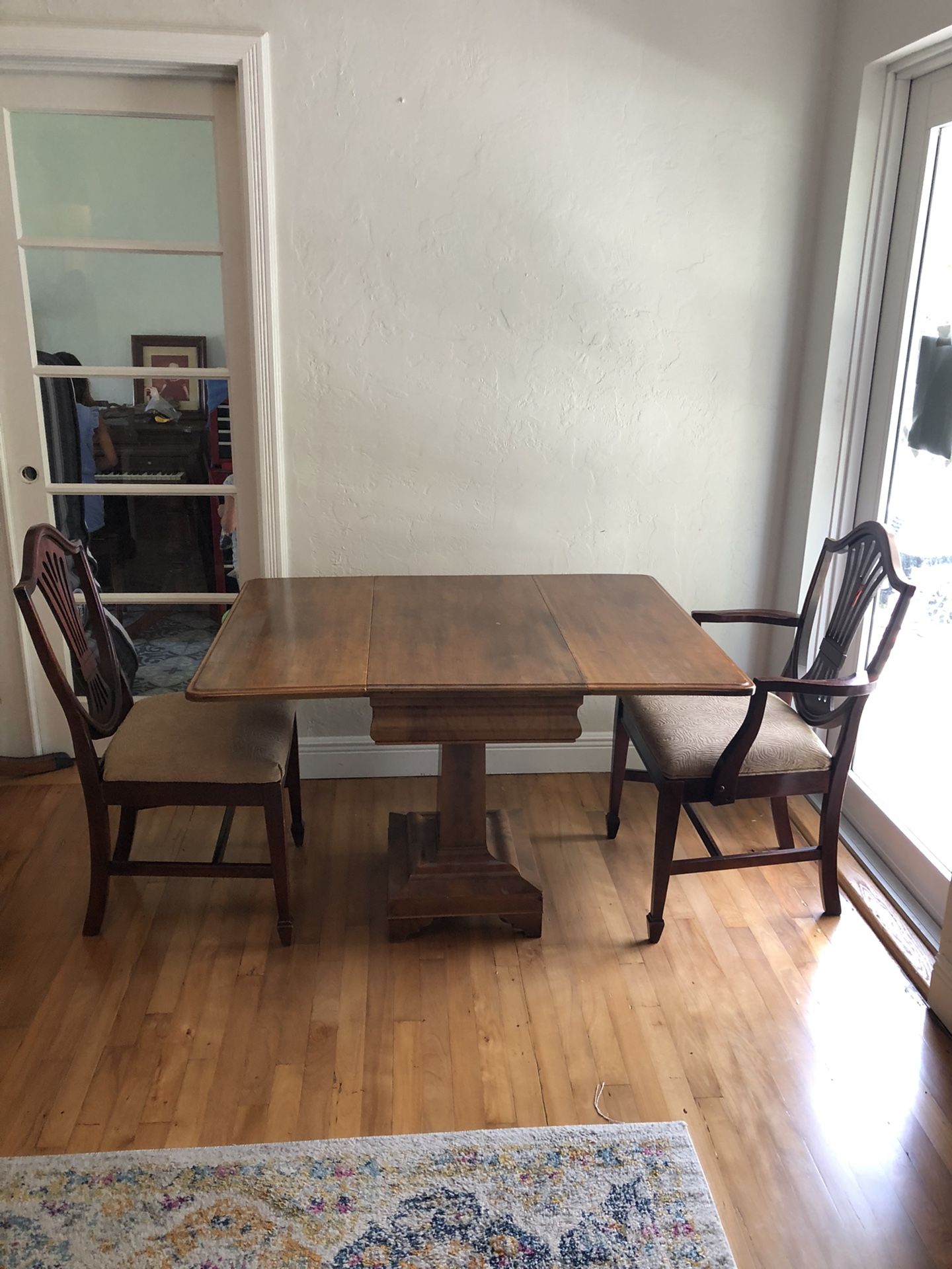 Solid wood kitchen table or dining table or side table.