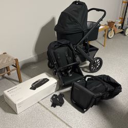 UPPABaby Vista Stroller, Travel Bag, Adapters, Toddler Seat. & Bassinet