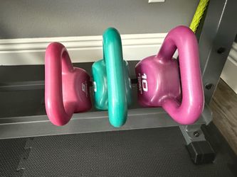 Vinyl Kettlebell Set 5lb, 8lb, 10lb