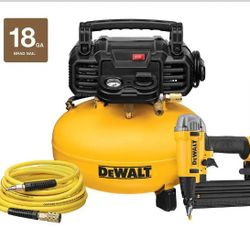 DeWalt Air Compressor With Hose And Nail Gun