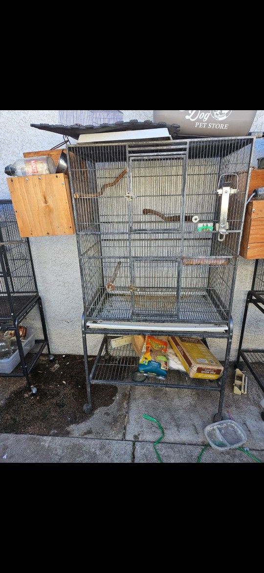 Parrot Cage And Parrot Nest