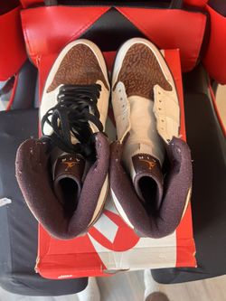 Jordan 1 Retro High Strap White Madeira Ginger Size 9M for Sale in  