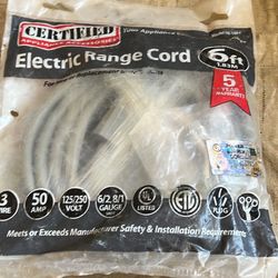 6’ Electric range Cord