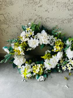 Large  floral WREATHS $10.00 each or $15.00 both