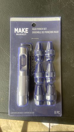 ART MINDS LEATHER MAXI PUNCH hole S 8 PIECES Changeable Tubes DIY CRAFT FREE SHi