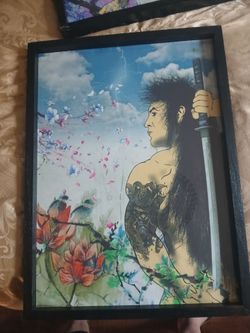 Two samurai art paintings  signed