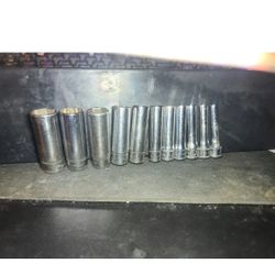 Snap On 11pc 1/4 Drive 12pt And 6pt Deep Socket Lot Metric