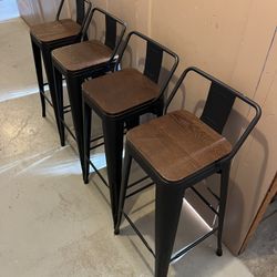 30in Bar Stools Metal And Wood