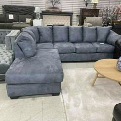 Brand New 🔥 Darcy Gray 2 Piece Sectional Sofa With Chaise 