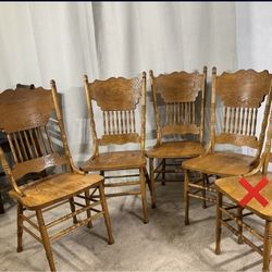Double Pressed Back Dining Chairs 