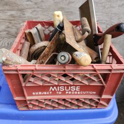 Lot Of Mud, Concrete, and Mortar Trowels and Tools