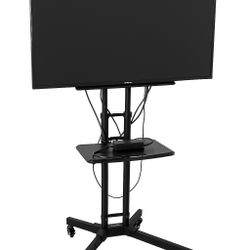 Sony 40” TV on Roller TV Stand