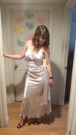 New Silver Platinum Party Dress