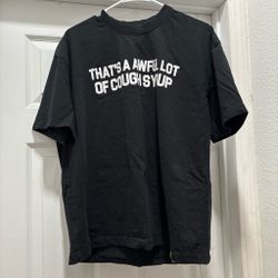 Black Graphic T-Shirt Cough Syrup Print