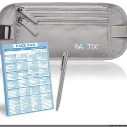 Money Belt For Travel – RFID Blocking Waist Pouch Passport Holder Wallet Belt – Waterproof 