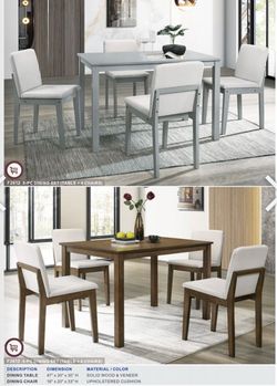 Dining table set with chairs