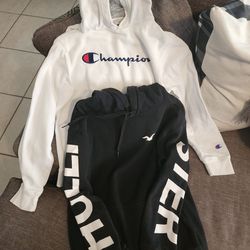 Hollister Hoodie Adult Xs And Champion Hoodie Yxl