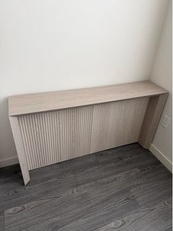 56” Console / End Table Alder White