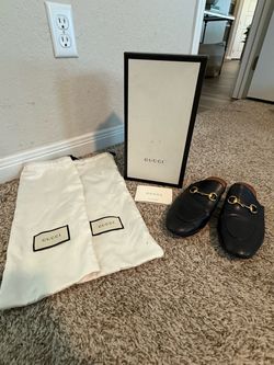 Gucci Princeton Women’s Slipper/ Mule Black Leather 9.5 US