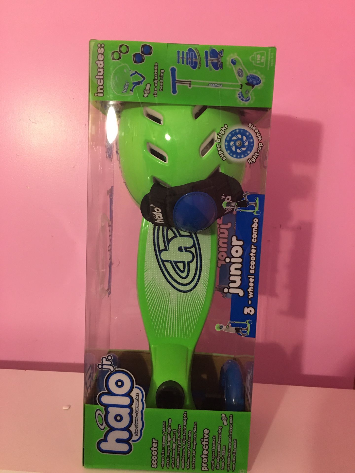 Halo Rise Above Halo 3 Wheel Scooter Combo - Green-blue